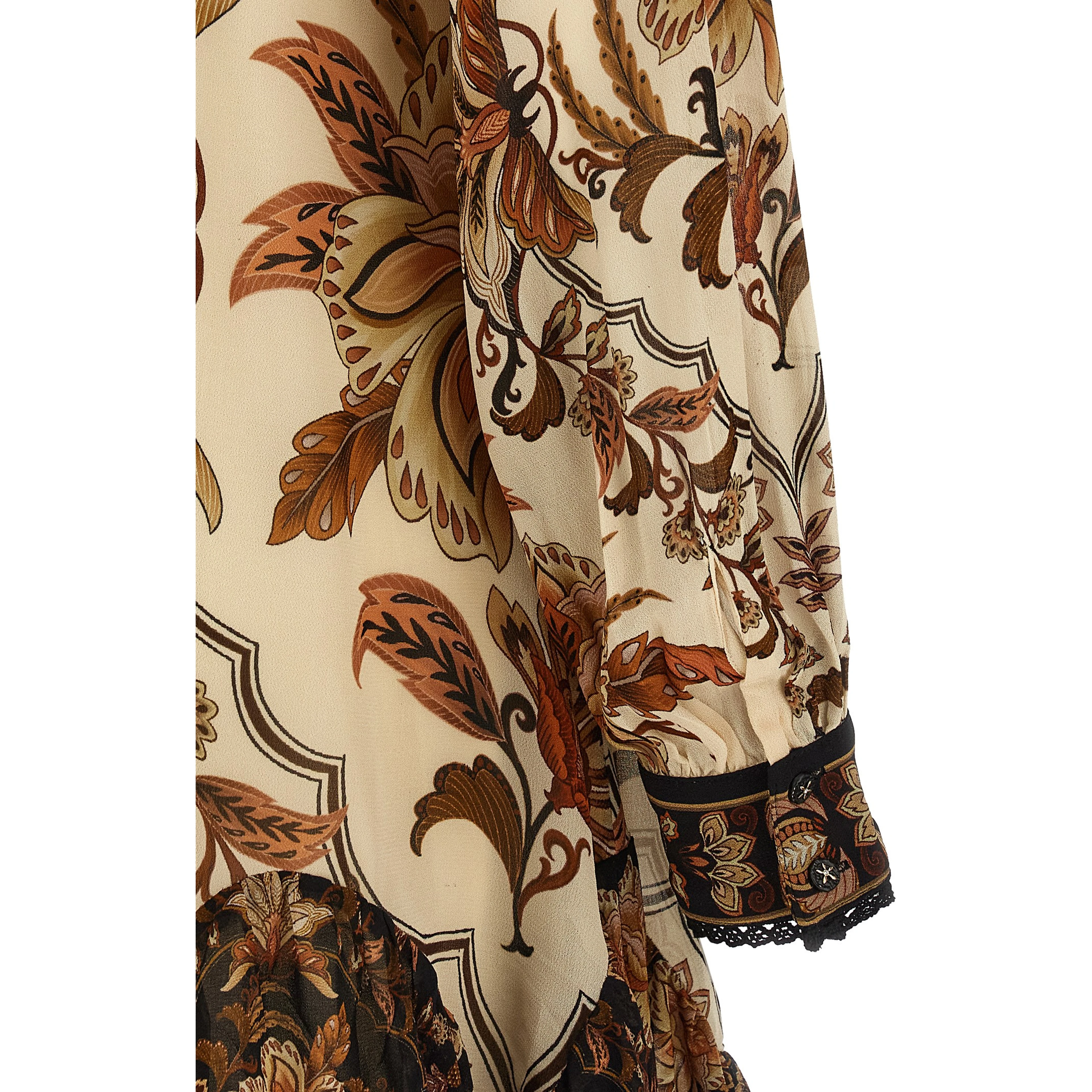 Beige Viscose Short Dress