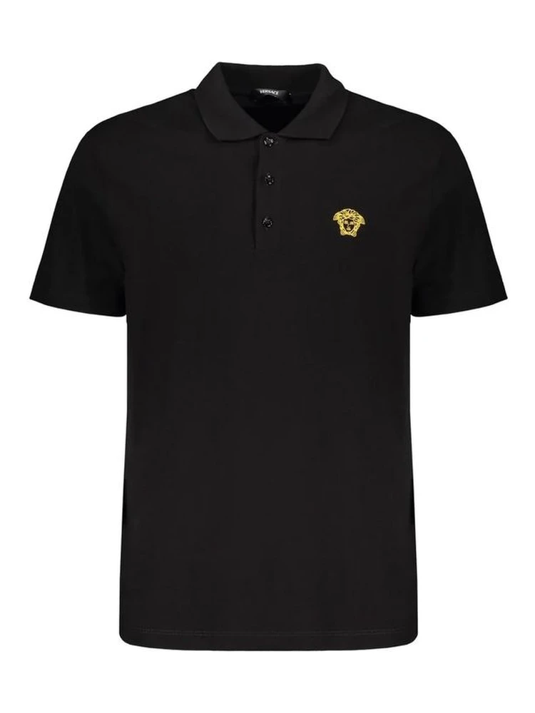 Black Cotton Polo Shirt