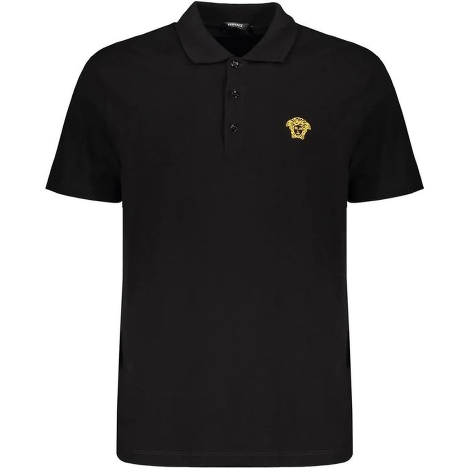 Black Cotton Polo Shirt