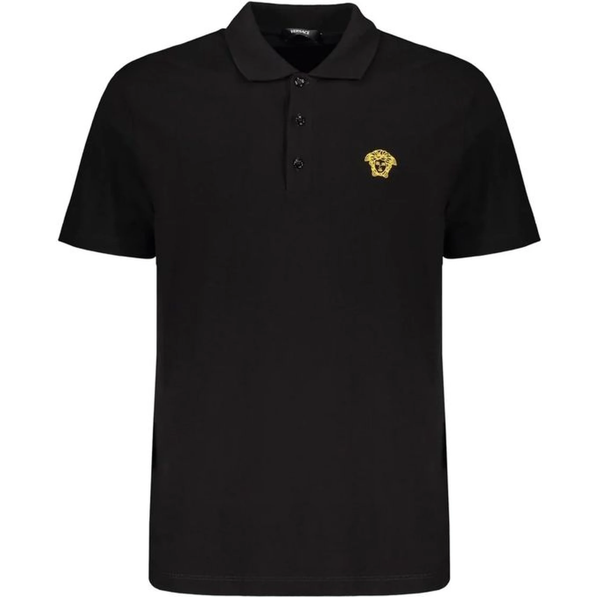 Black Cotton Polo Shirt