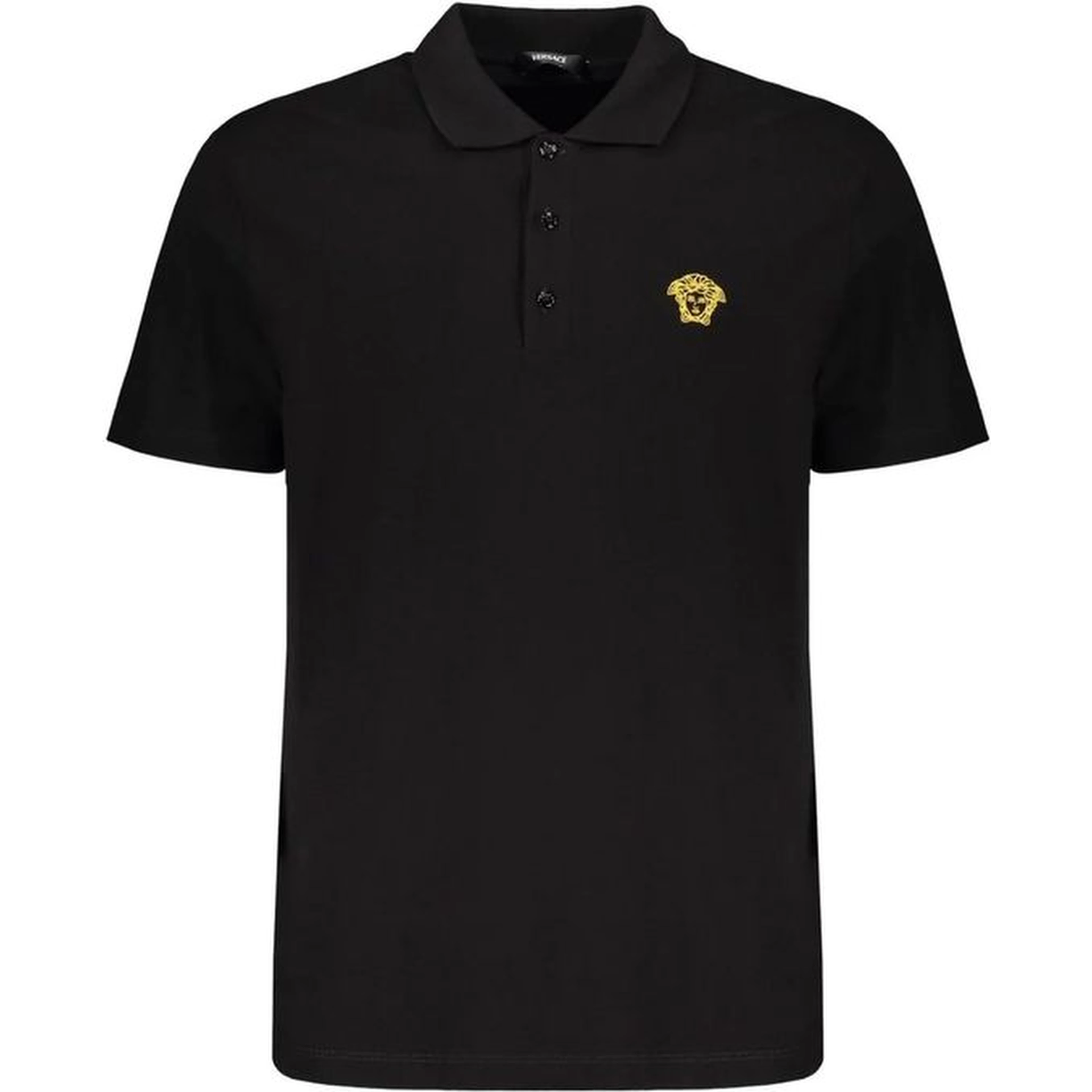 Black Cotton Polo Shirt