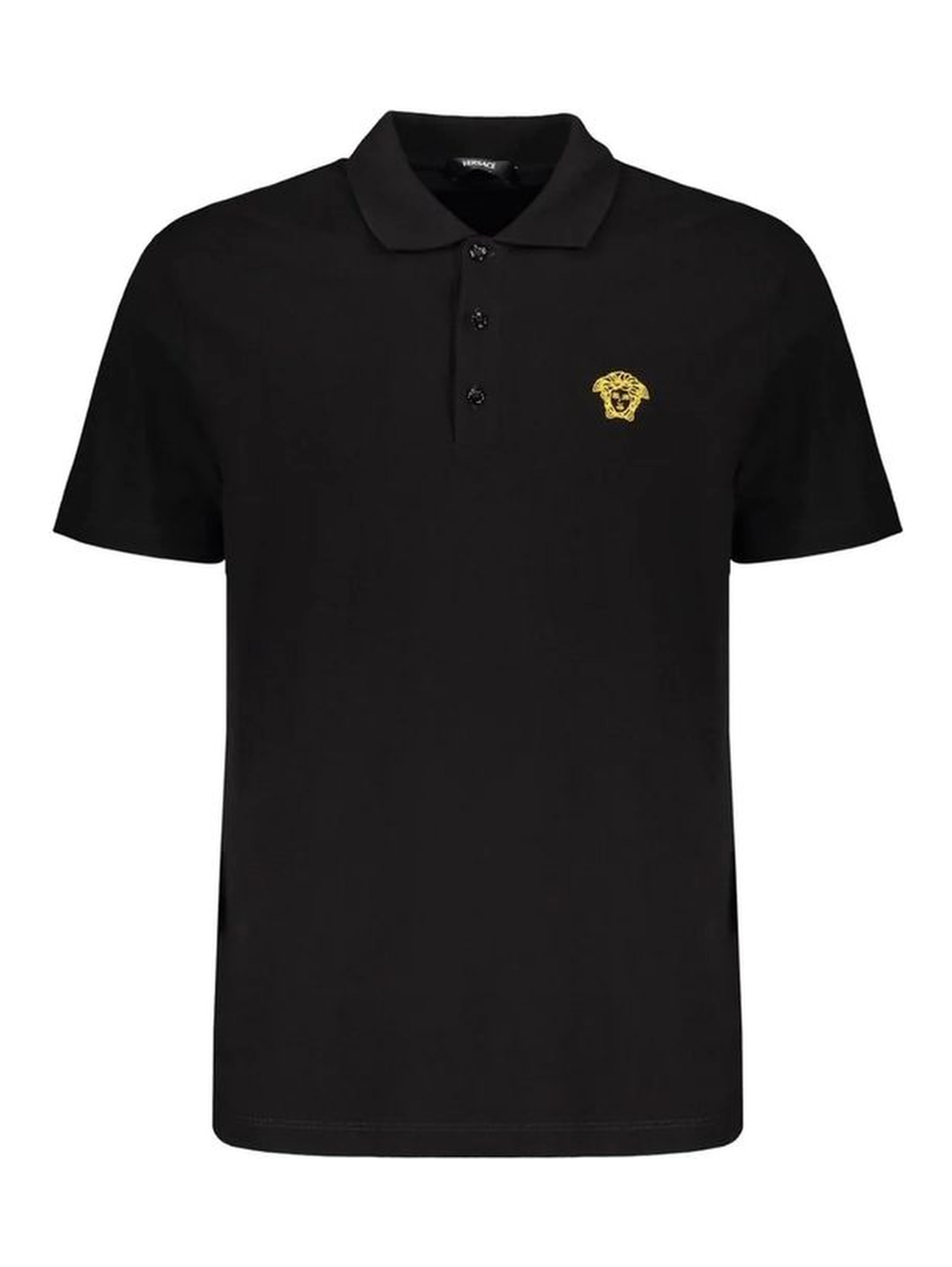 Black Cotton Polo Shirt