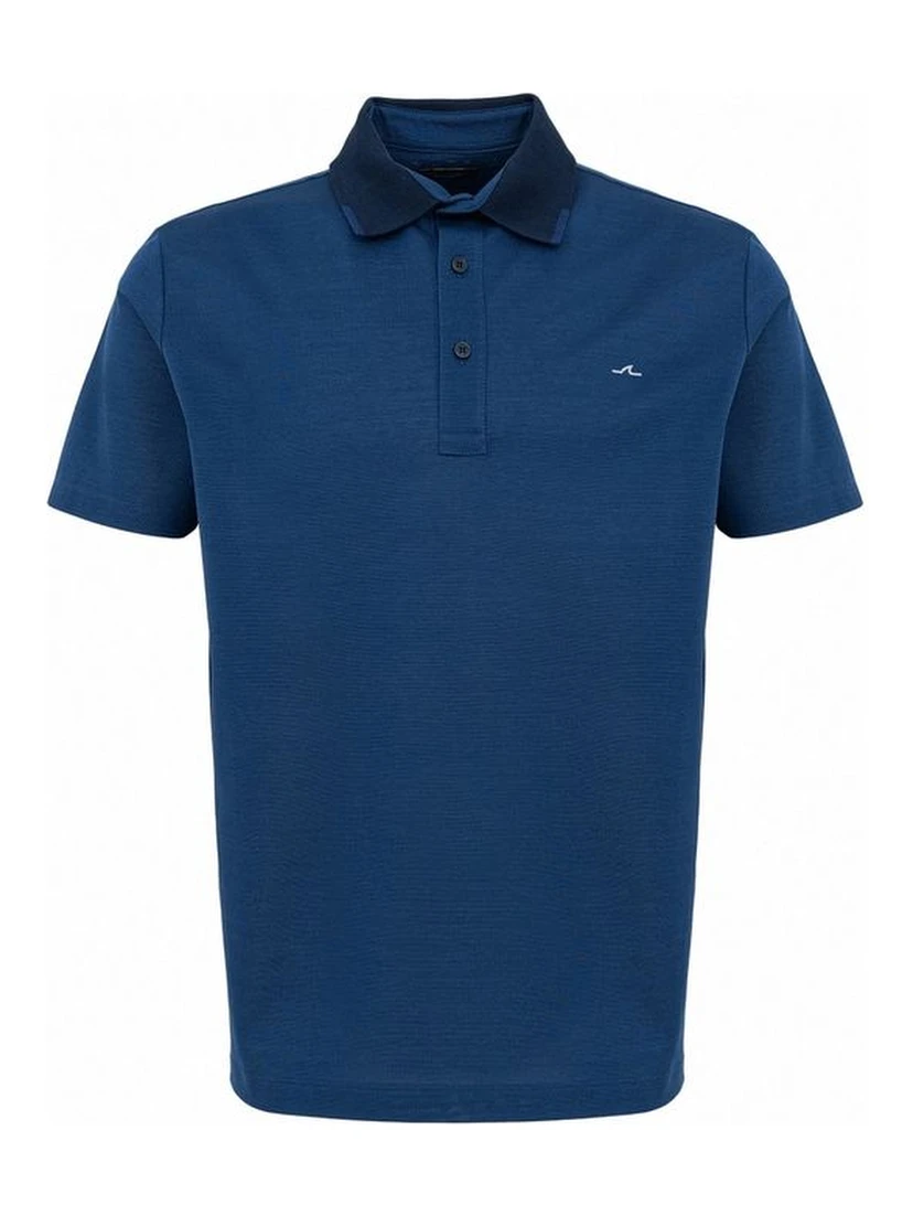 Blue Cotton Polo Shirt