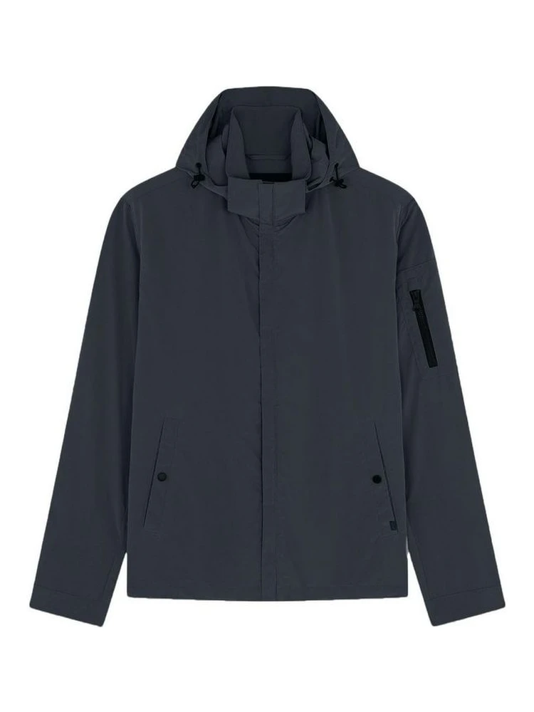 Gray Nylon Shell Jacket