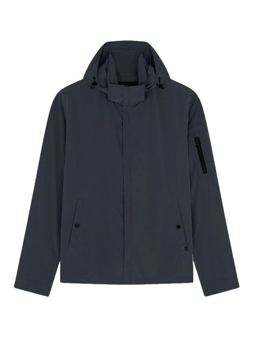 Gray Nylon Shell Jacket