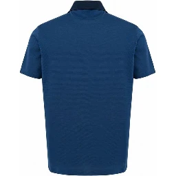 قميص بولو قطني أزرق