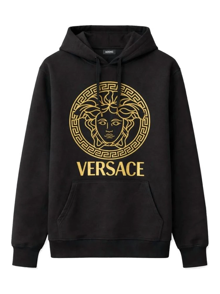 Black Cotton Hoodie