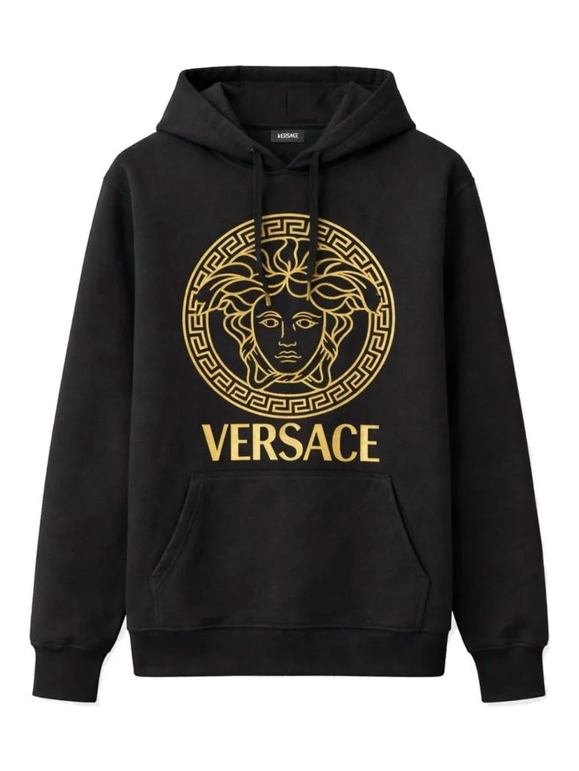 Black Cotton Hoodie