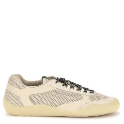 Beige Polyester Athletic Sneakers