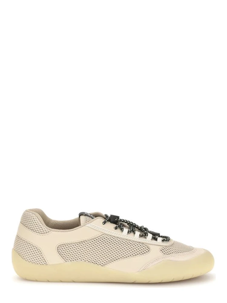 Beige Polyester Athletic Sneakers