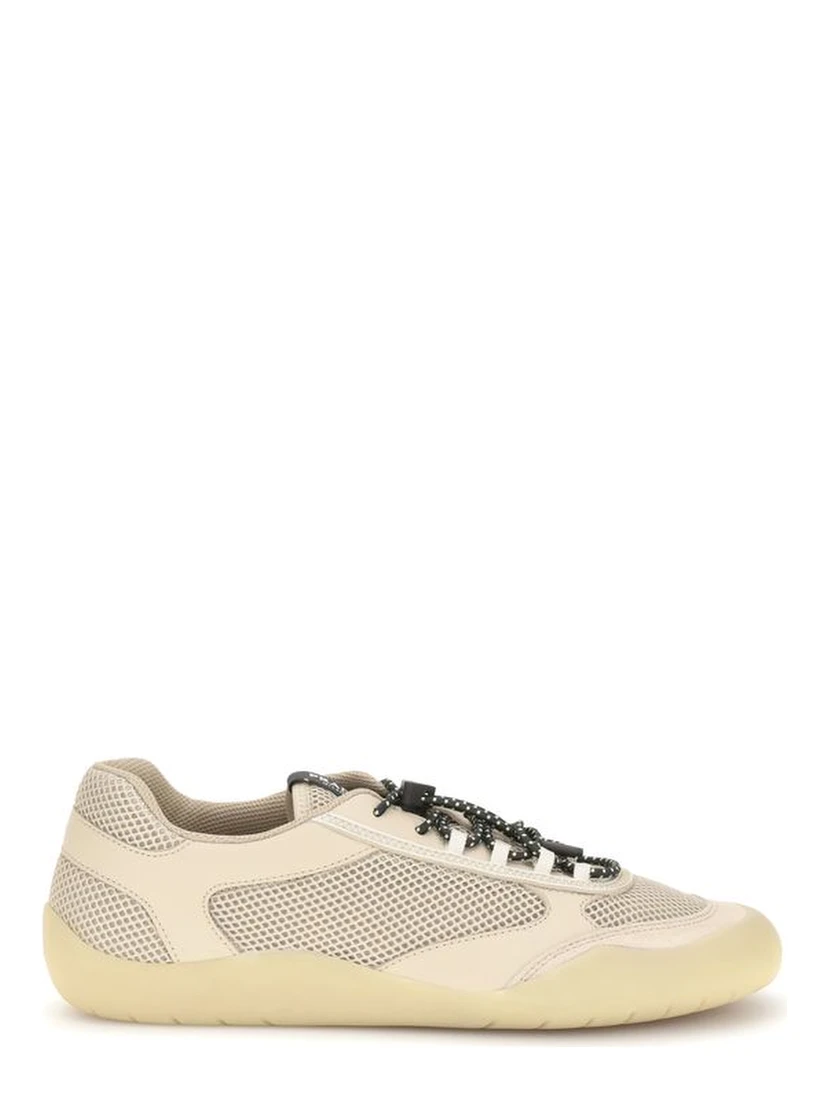 Beige Polyester Athletic Sneakers