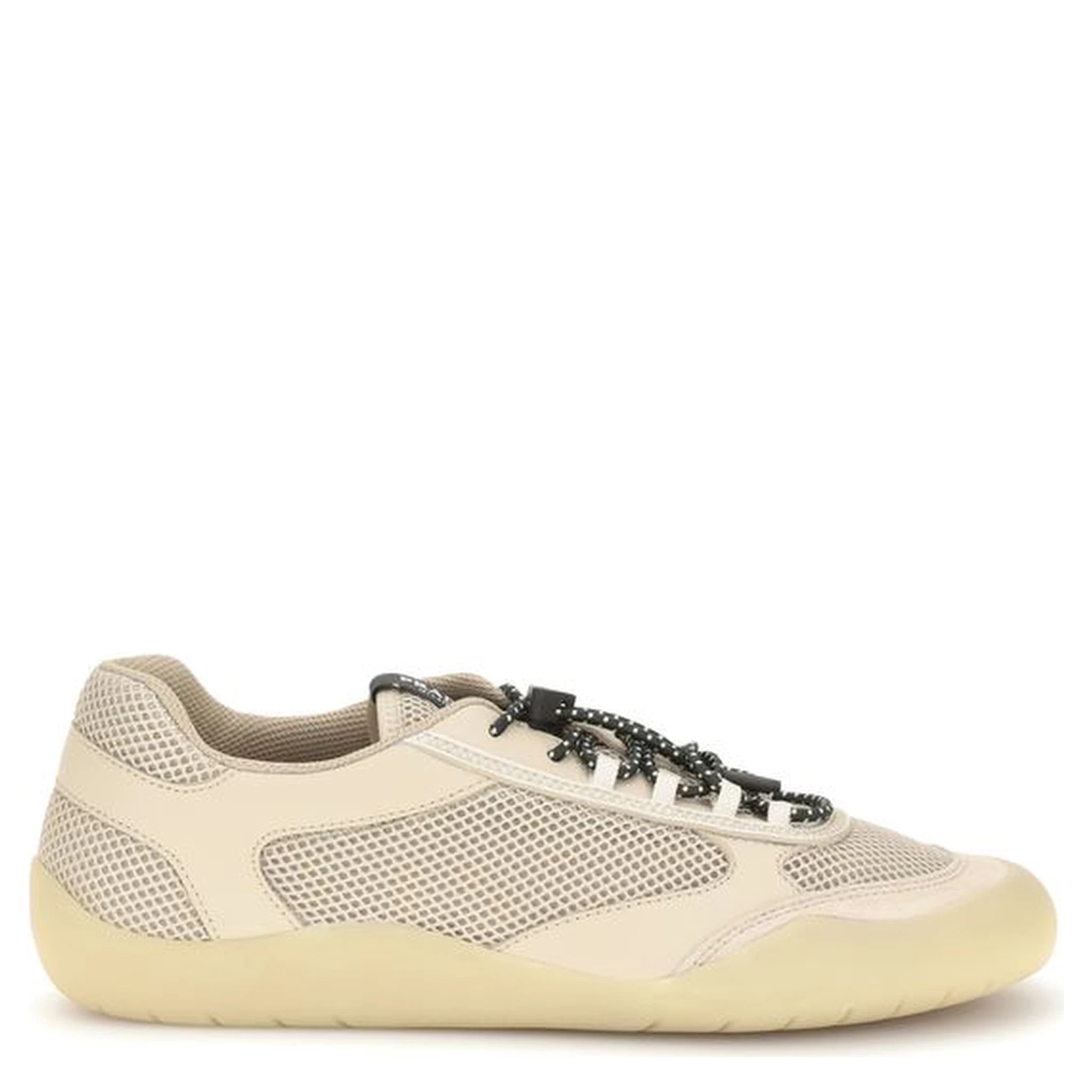 Beige Polyester Athletic Sneakers