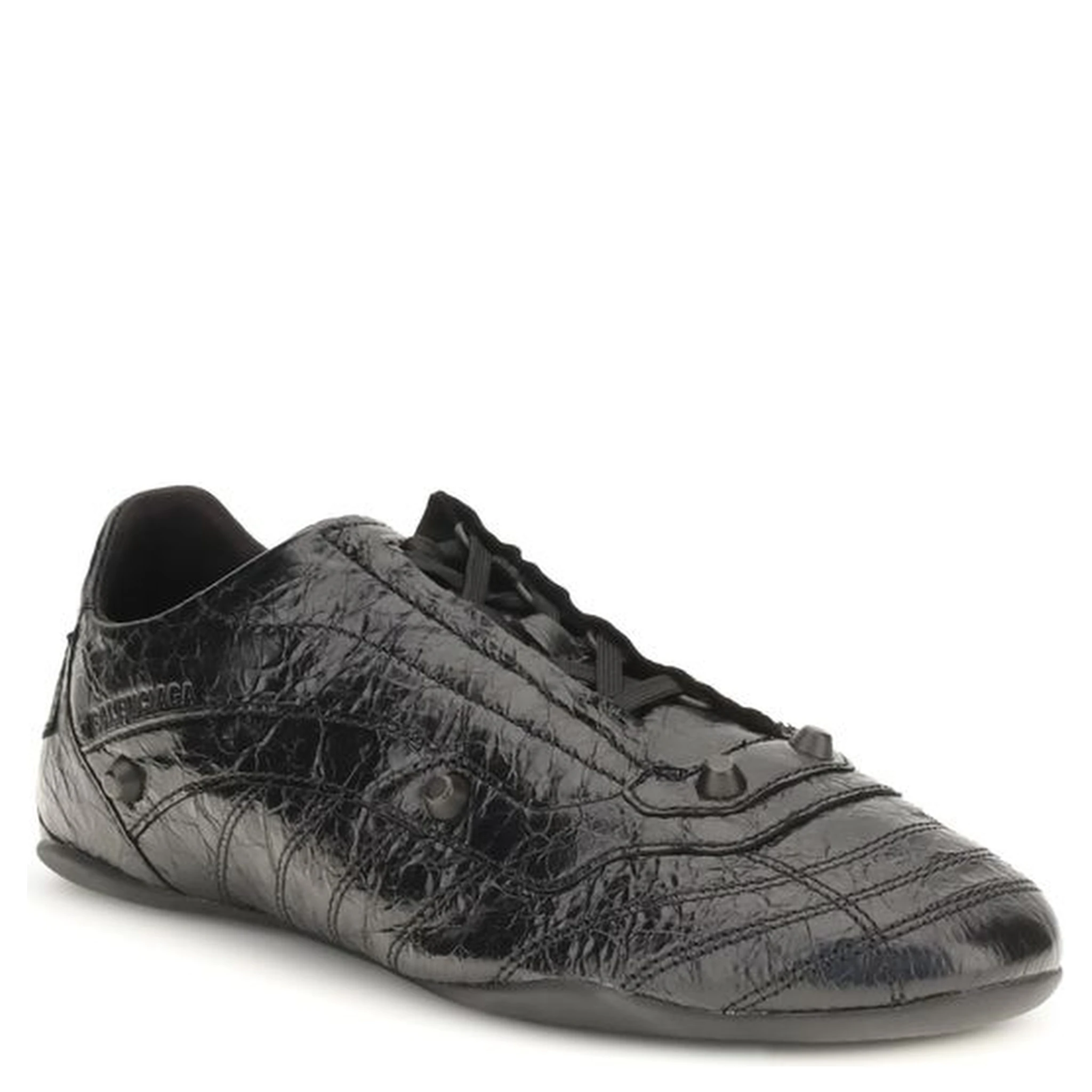 Black Calf Leather Bos Taurus Athletic Sneakers