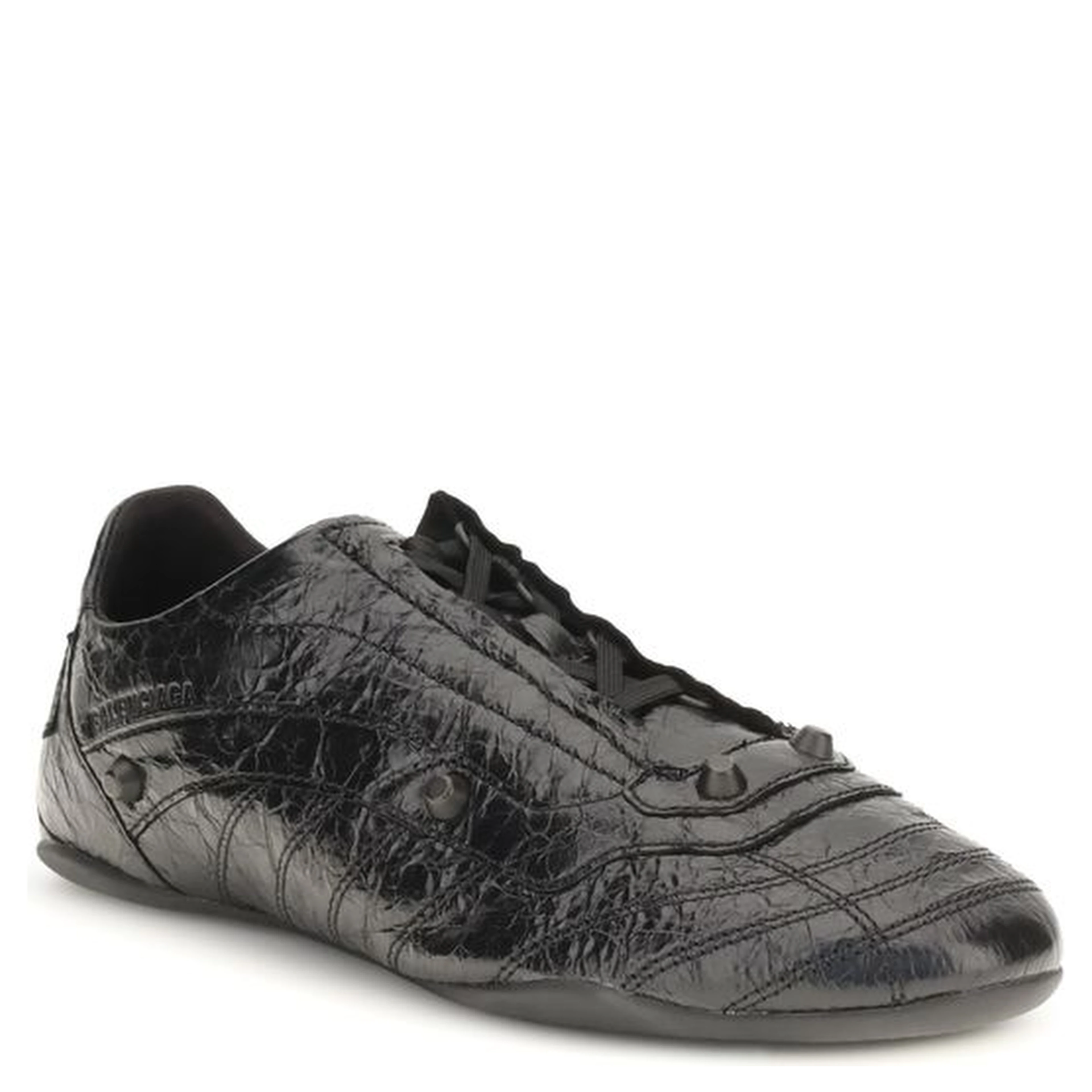 Black Calf Leather Bos Taurus Athletic Sneakers