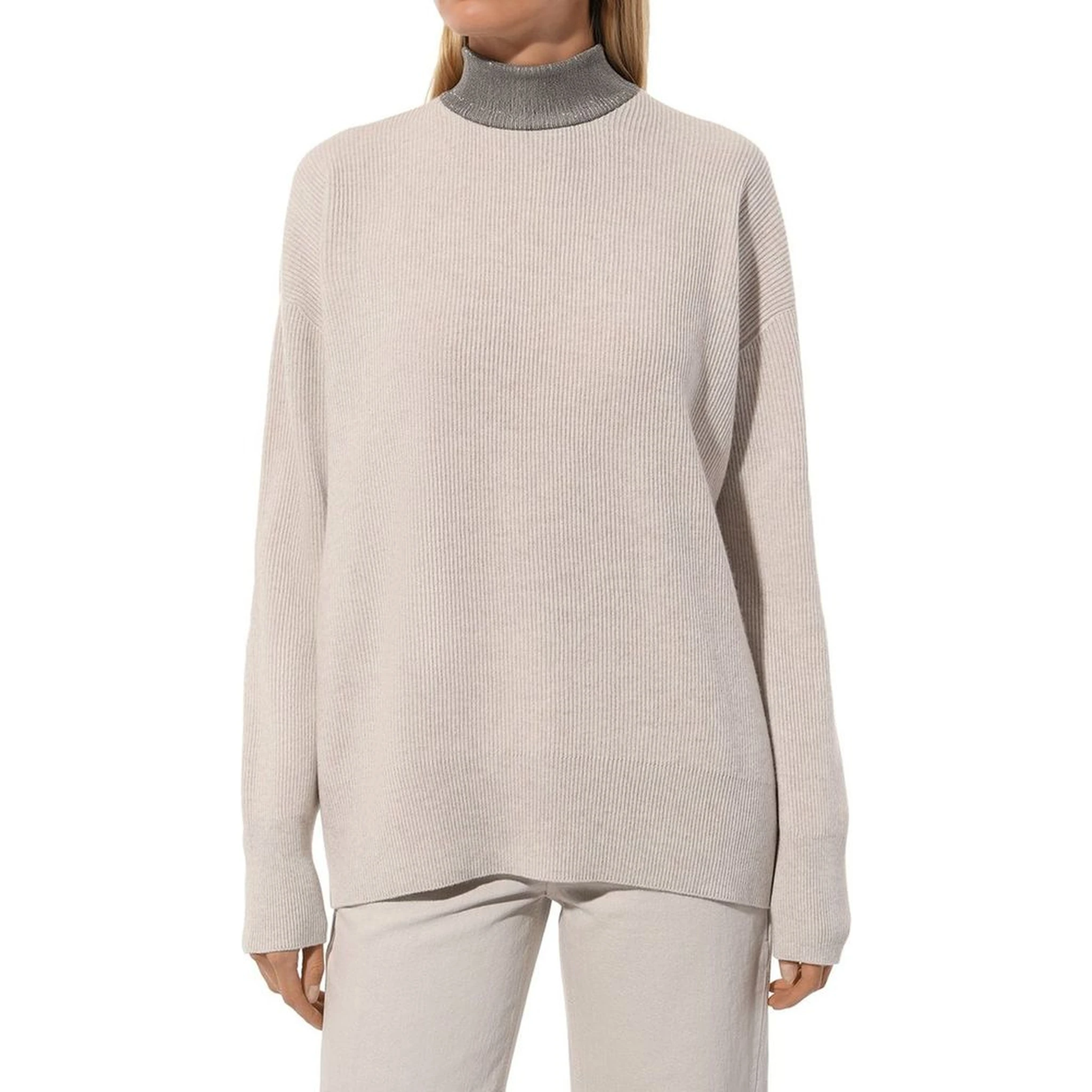 Beige Cashmere Sweater