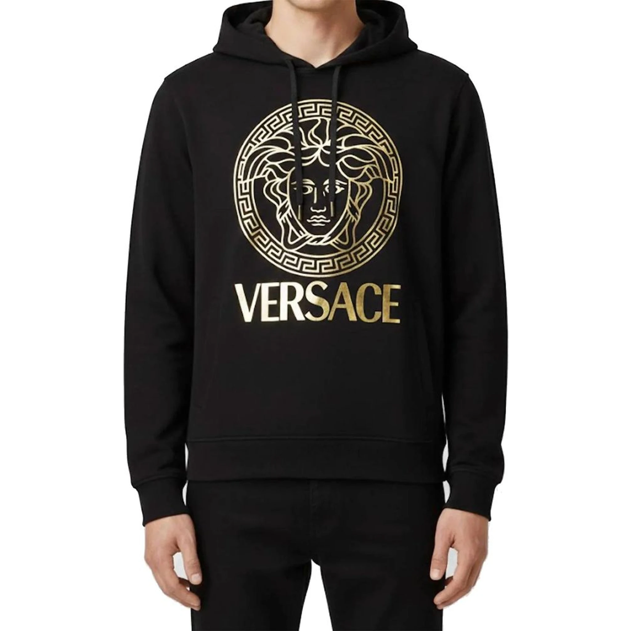 Black Cotton Hoodie