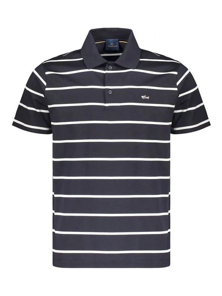 Blue Cotton Polo Shirt