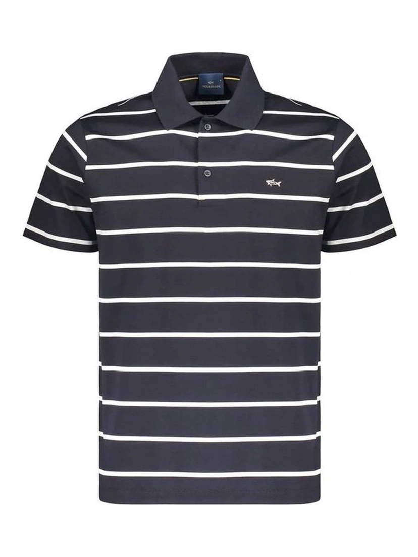 Blue Cotton Polo Shirt