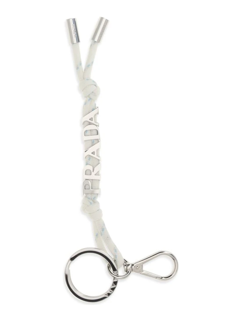 White Recycled Polyamide Keychain