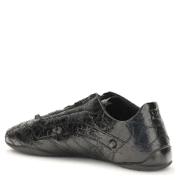 Black Calf Leather Bos Taurus Athletic Sneakers