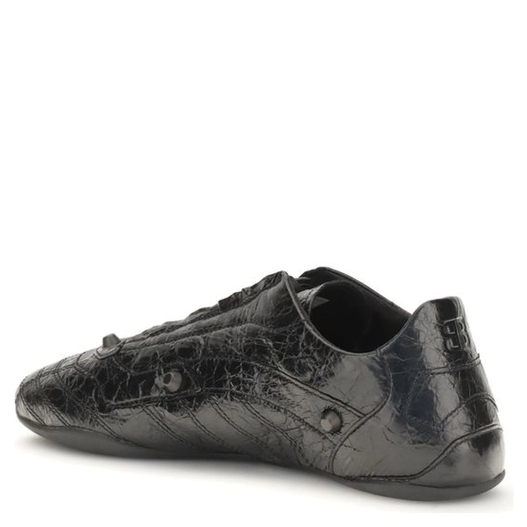 Black Calf Leather Bos Taurus Athletic Sneakers