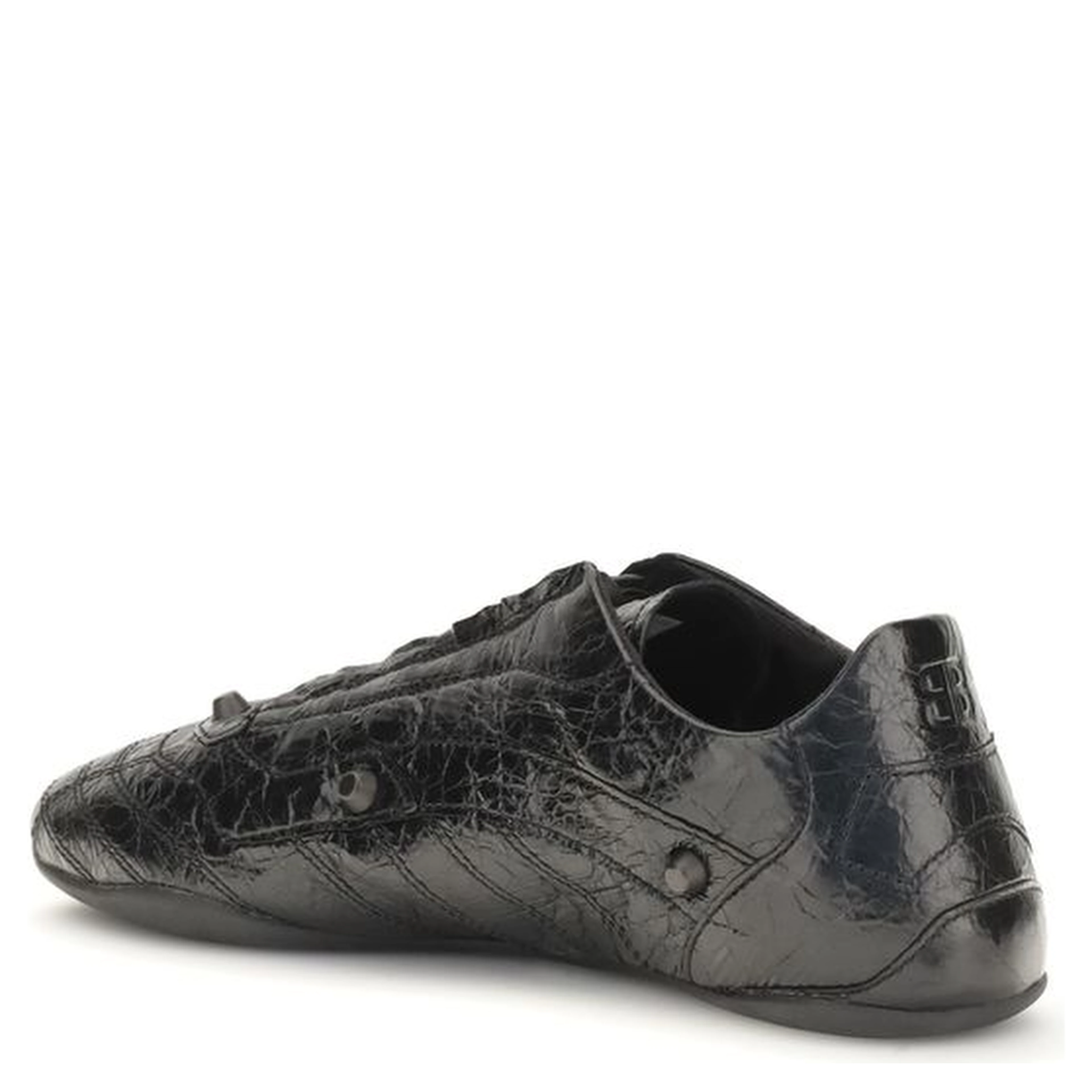 Black Calf Leather Bos Taurus Athletic Sneakers