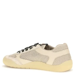 Beige Polyester Athletic Sneakers