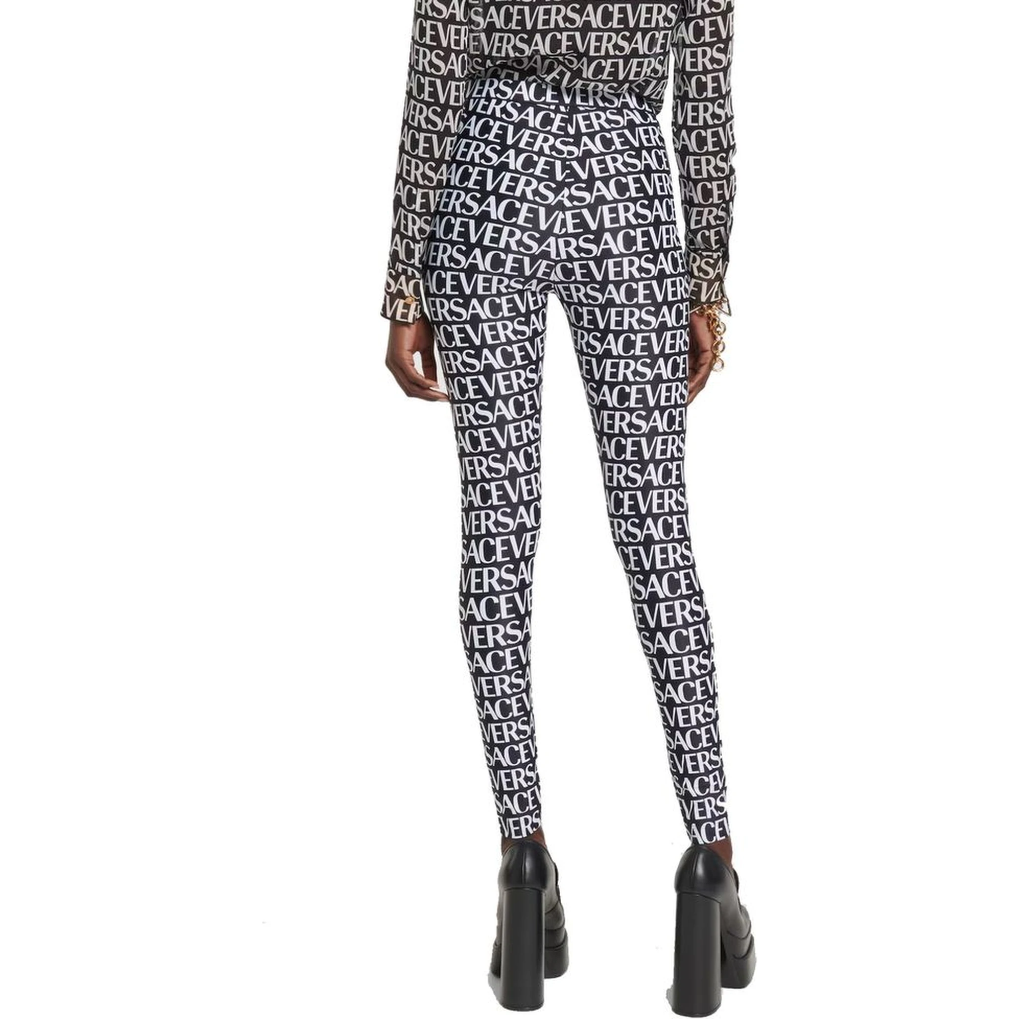 Black Elastane Leggings