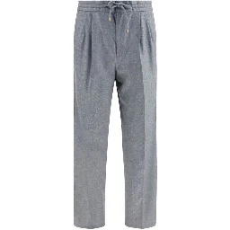 Gray Wool Oves Aries Casual Pants