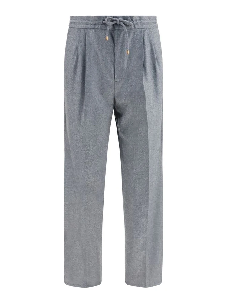 Gray Wool Oves Aries Casual Pants