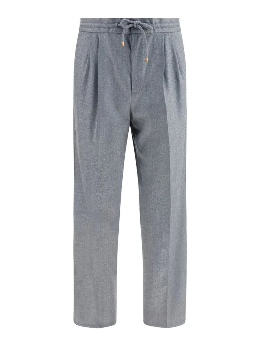 Gray Wool Oves Aries Casual Pants