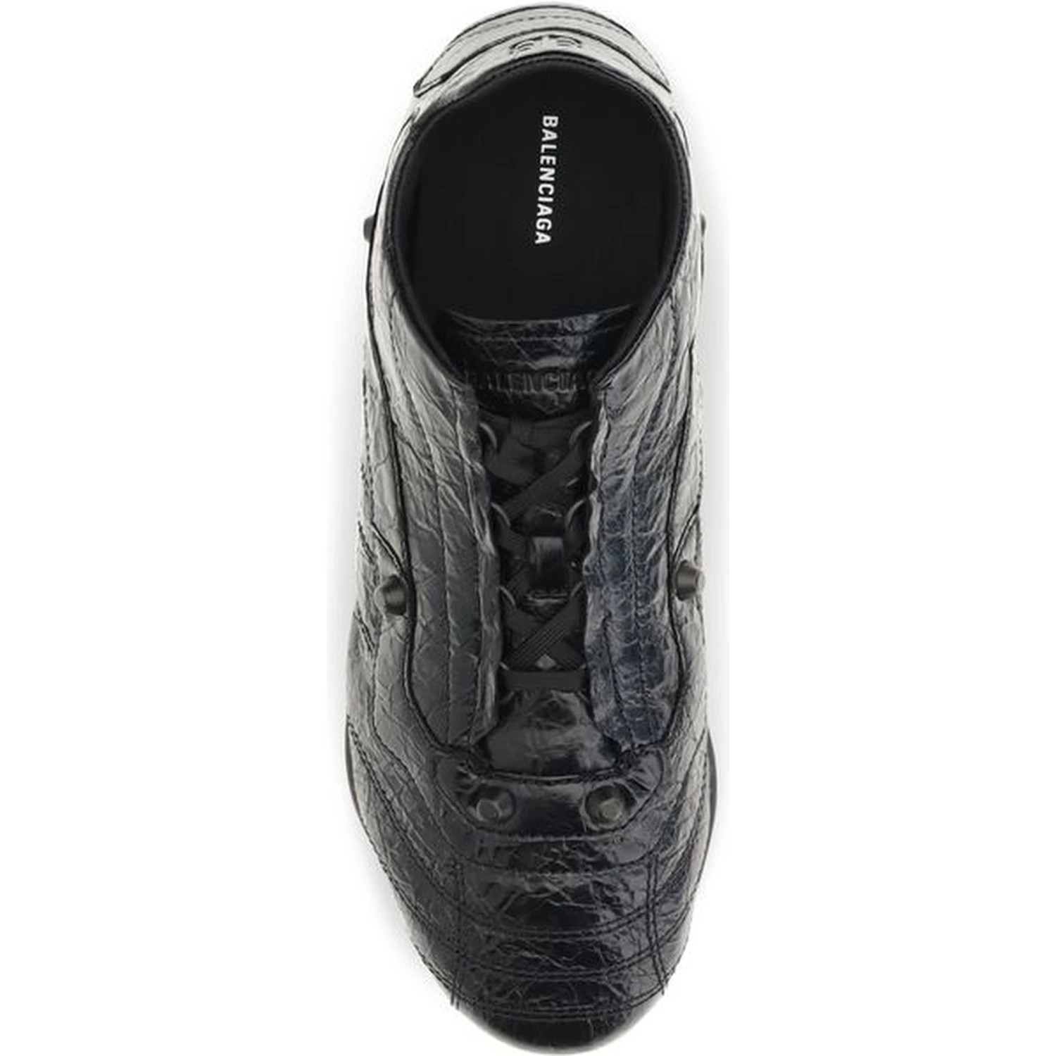 Black Calf Leather Bos Taurus Athletic Sneakers