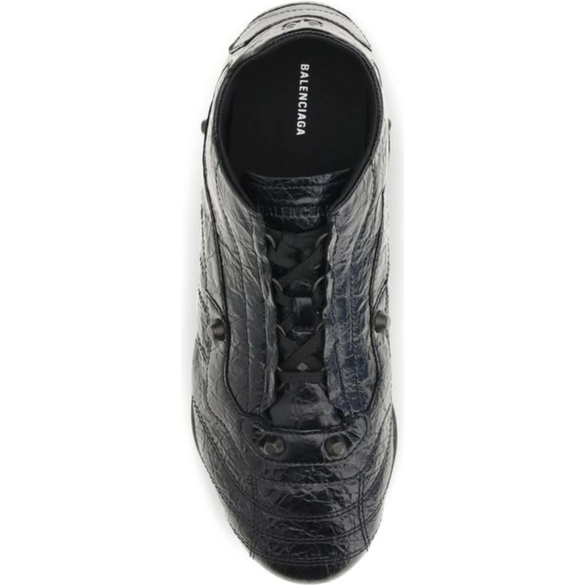 Black Calf Leather Bos Taurus Athletic Sneakers