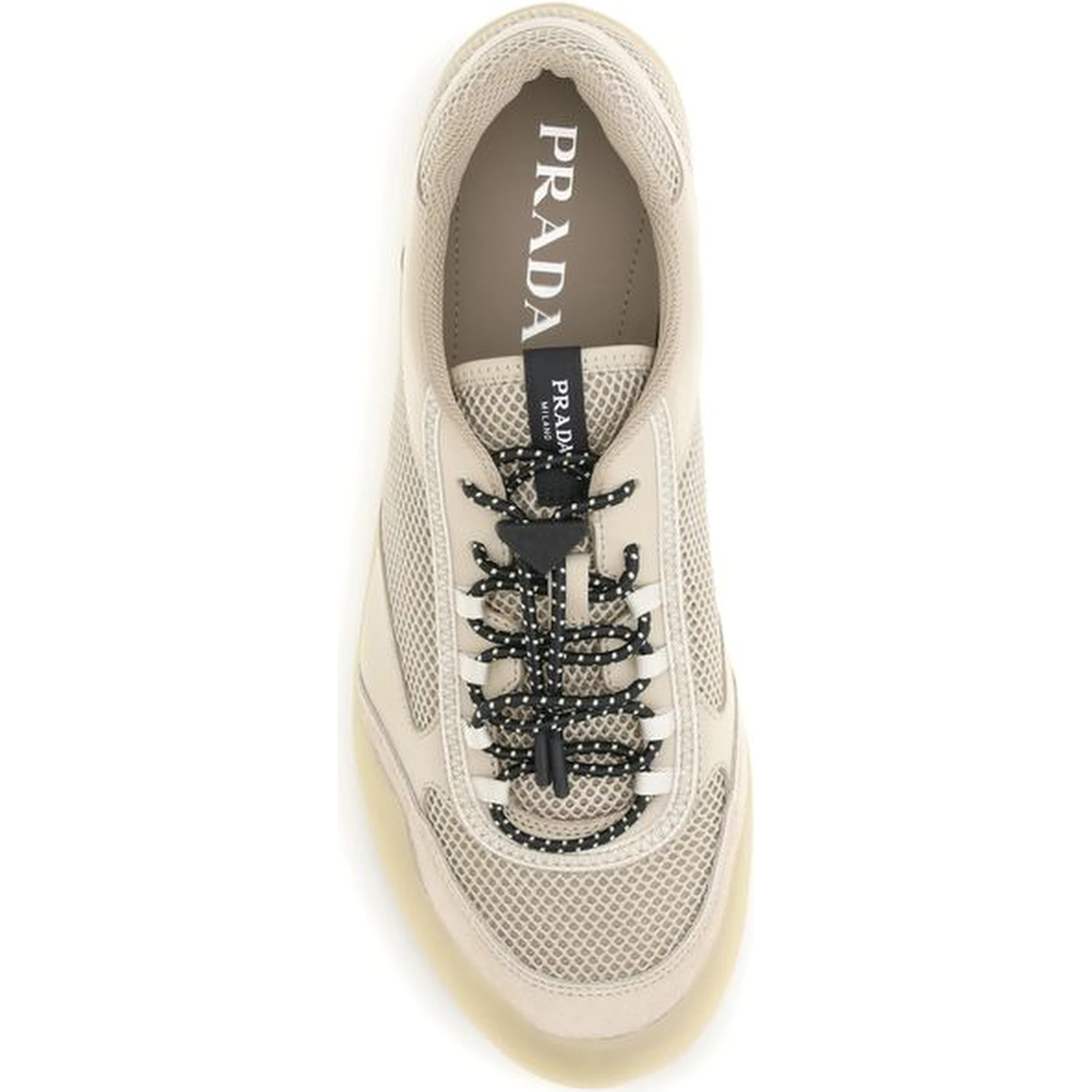 Beige Polyester Athletic Sneakers
