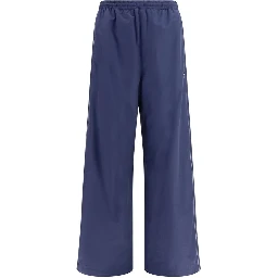 Blue Cotton Athletic Pants