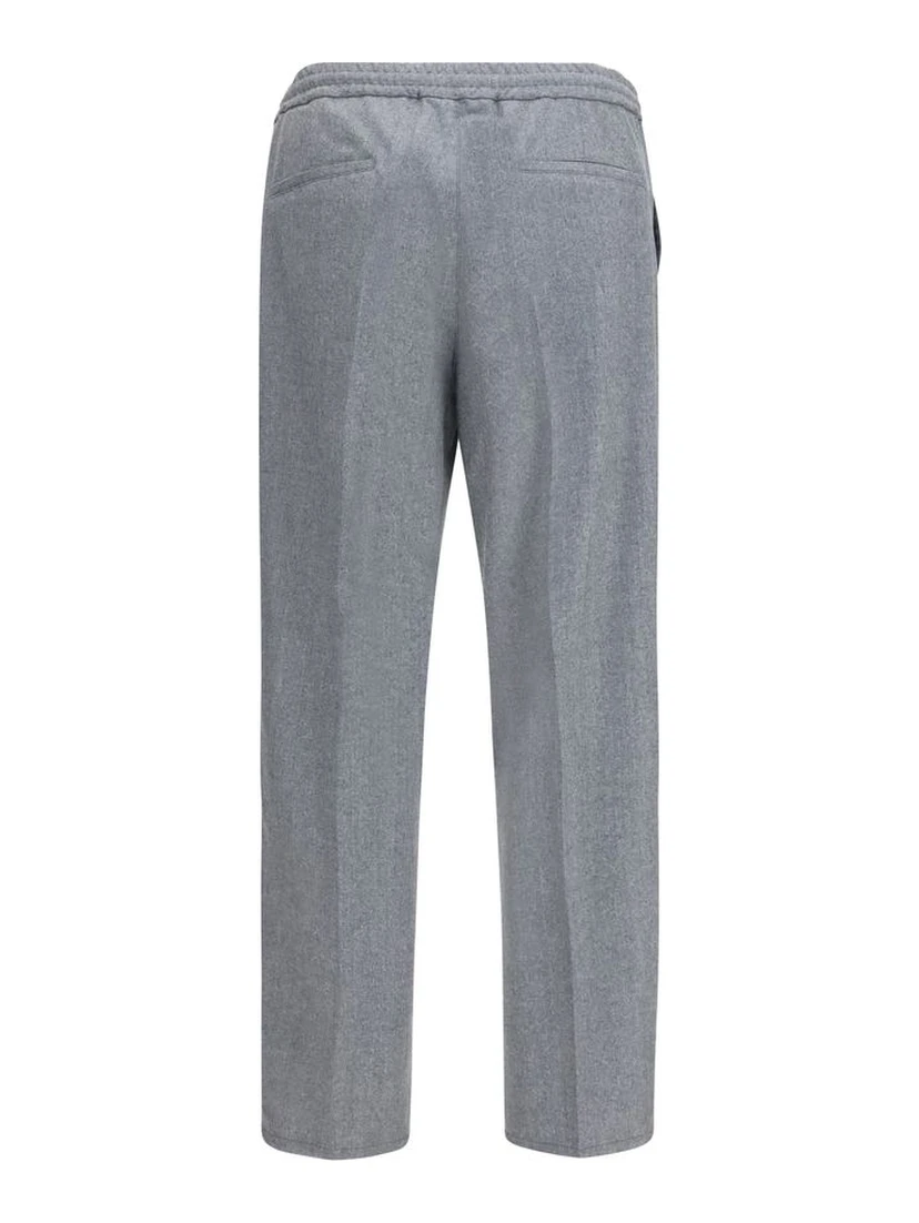 Gray Wool Oves Aries Casual Pants
