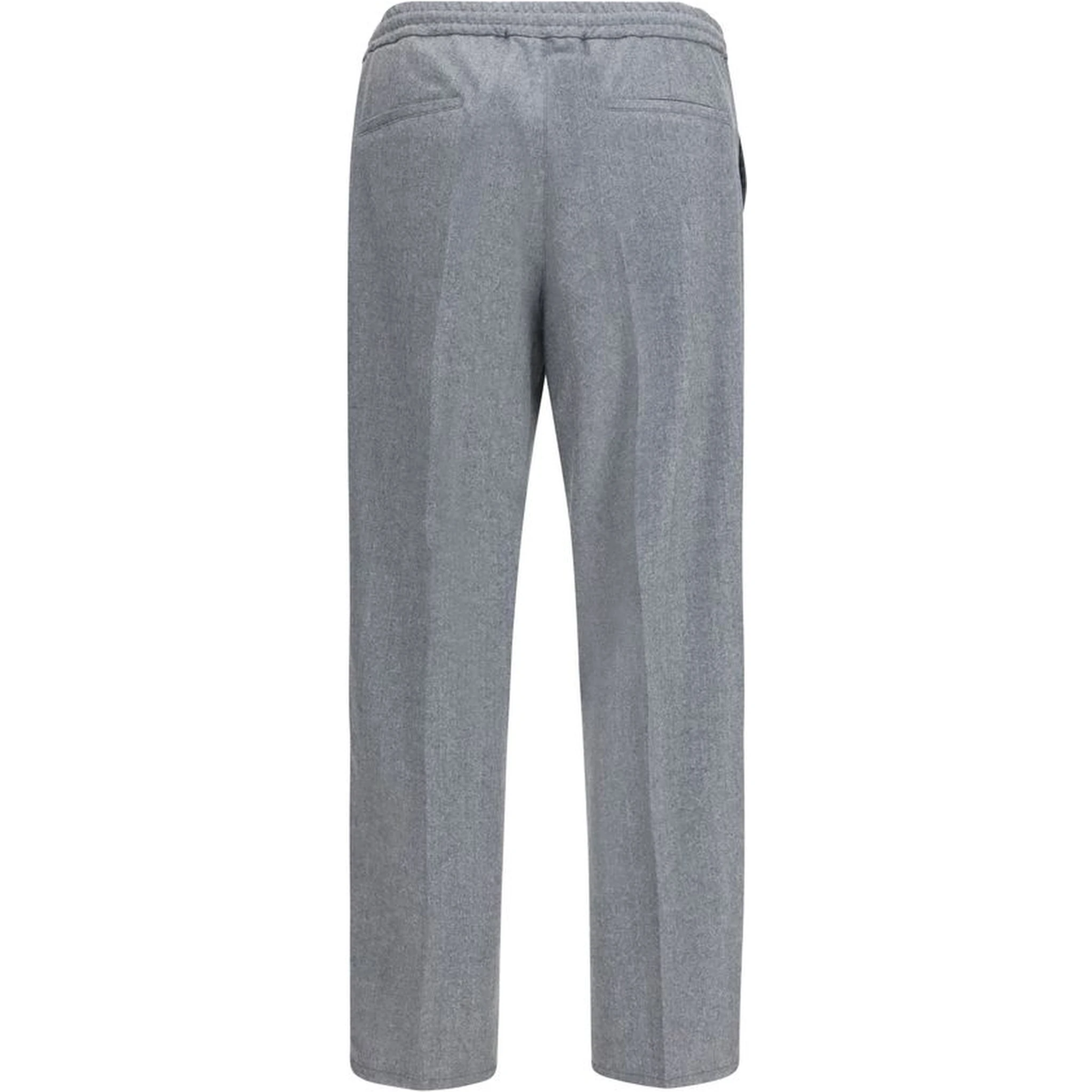 Gray Wool Oves Aries Casual Pants