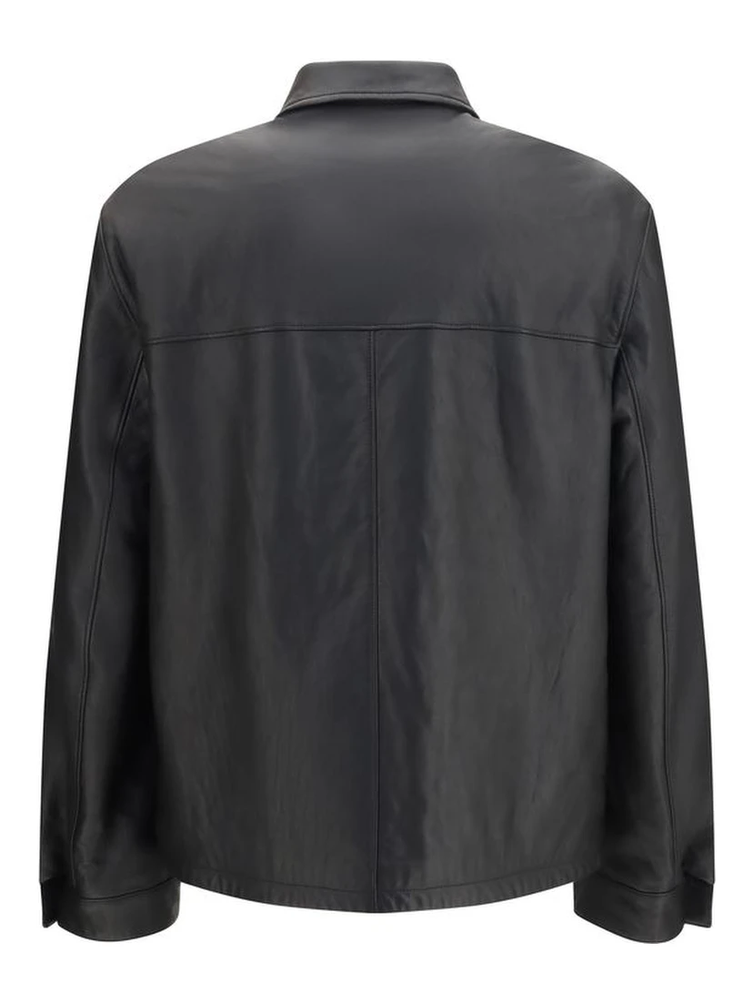 Black Lamb Ovis Aries Aries Leather Jacket
