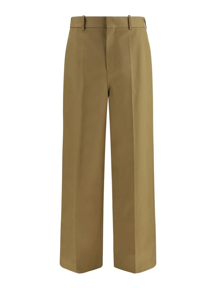 Beige Cotton Chino Pants