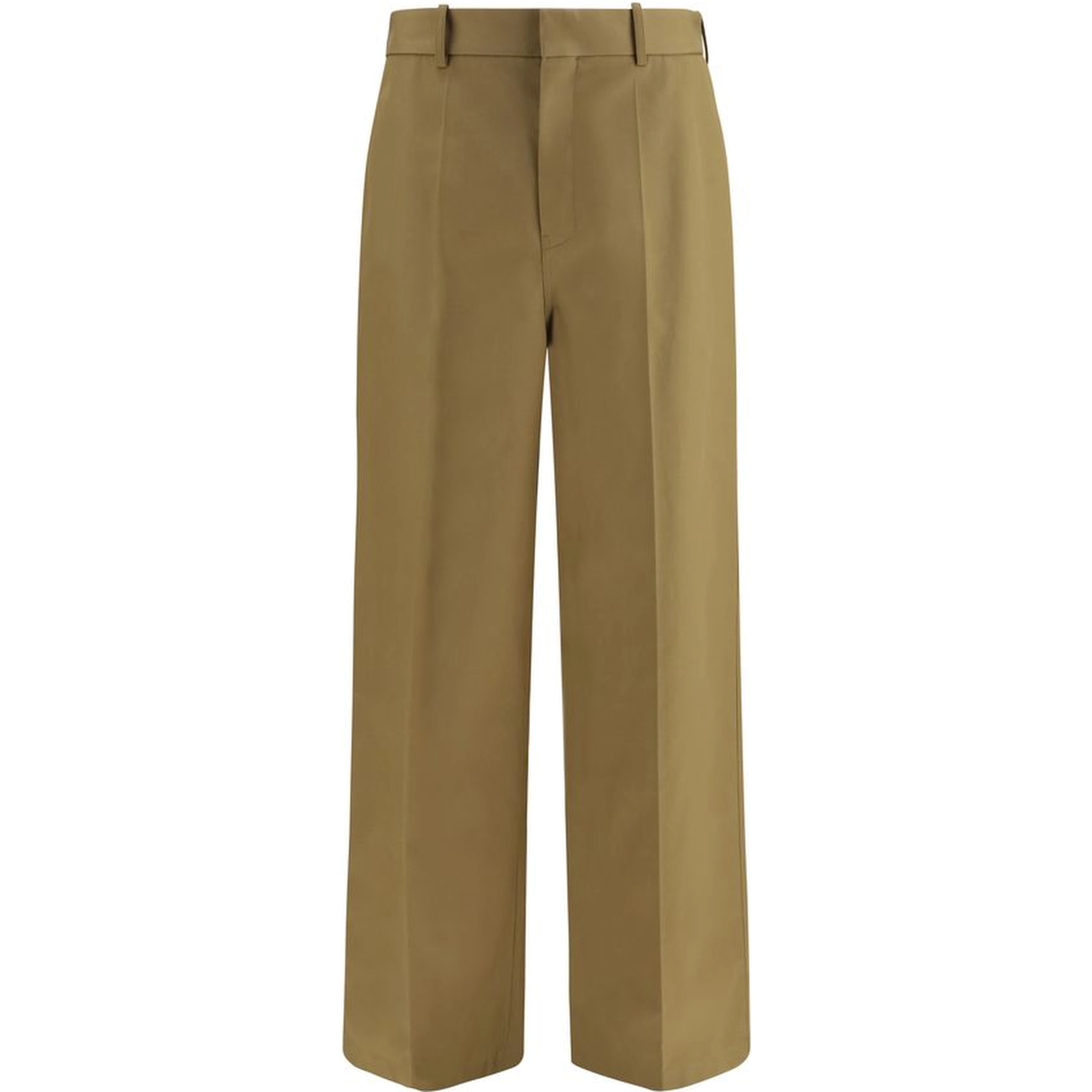 Beige Cotton Chino Pants