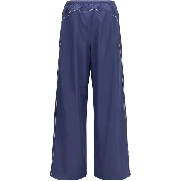 Blue Cotton Athletic Pants