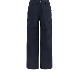 Blue Polyamide Cargo Pants