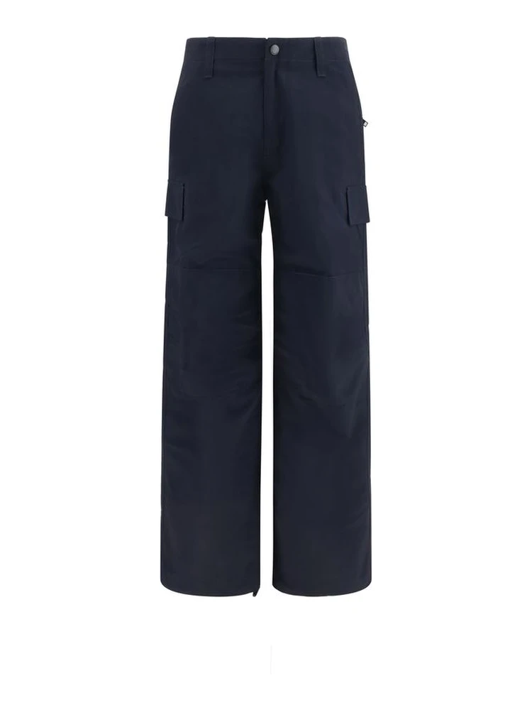 Blue Polyamide Cargo Pants