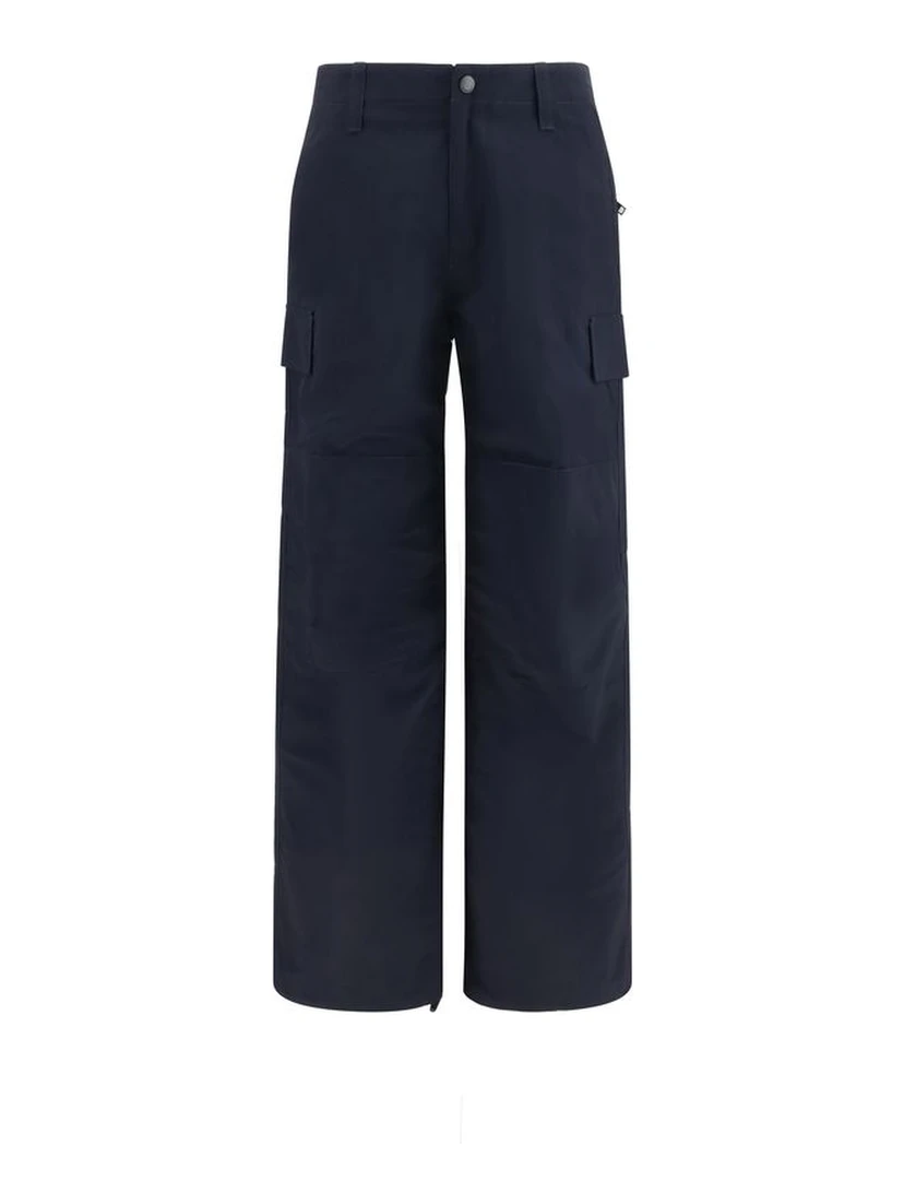Blue Polyamide Cargo Pants
