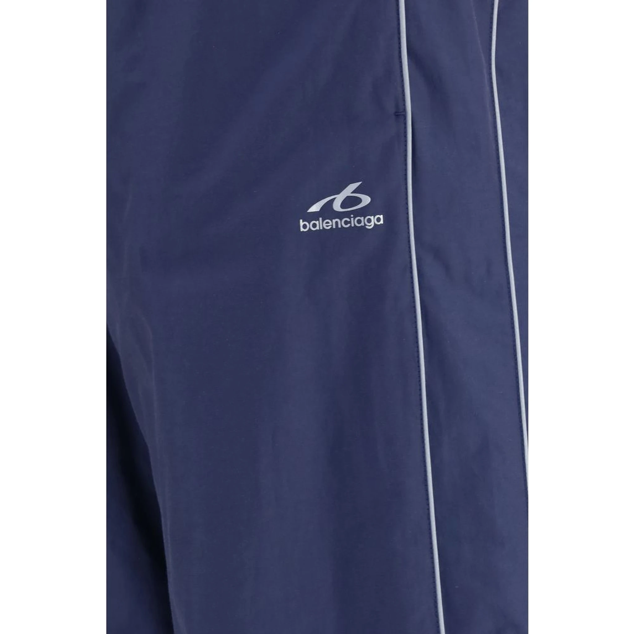 Blue Cotton Athletic Pants