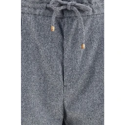 Gray Wool Oves Aries Casual Pants