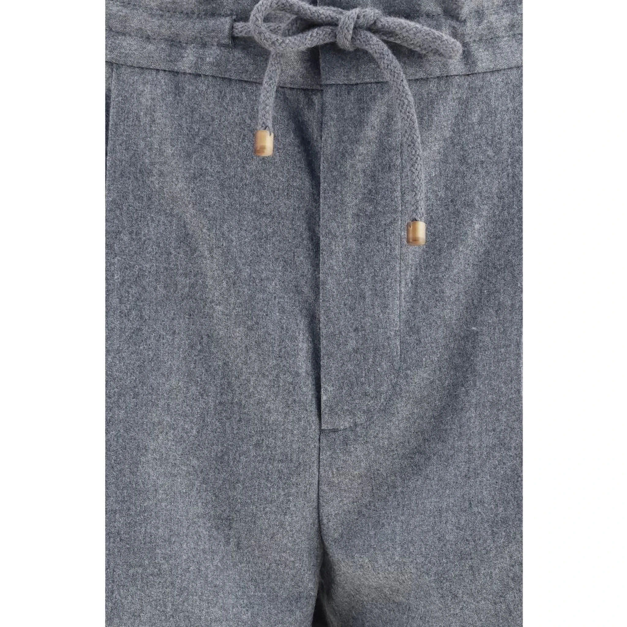 Gray Wool Oves Aries Casual Pants