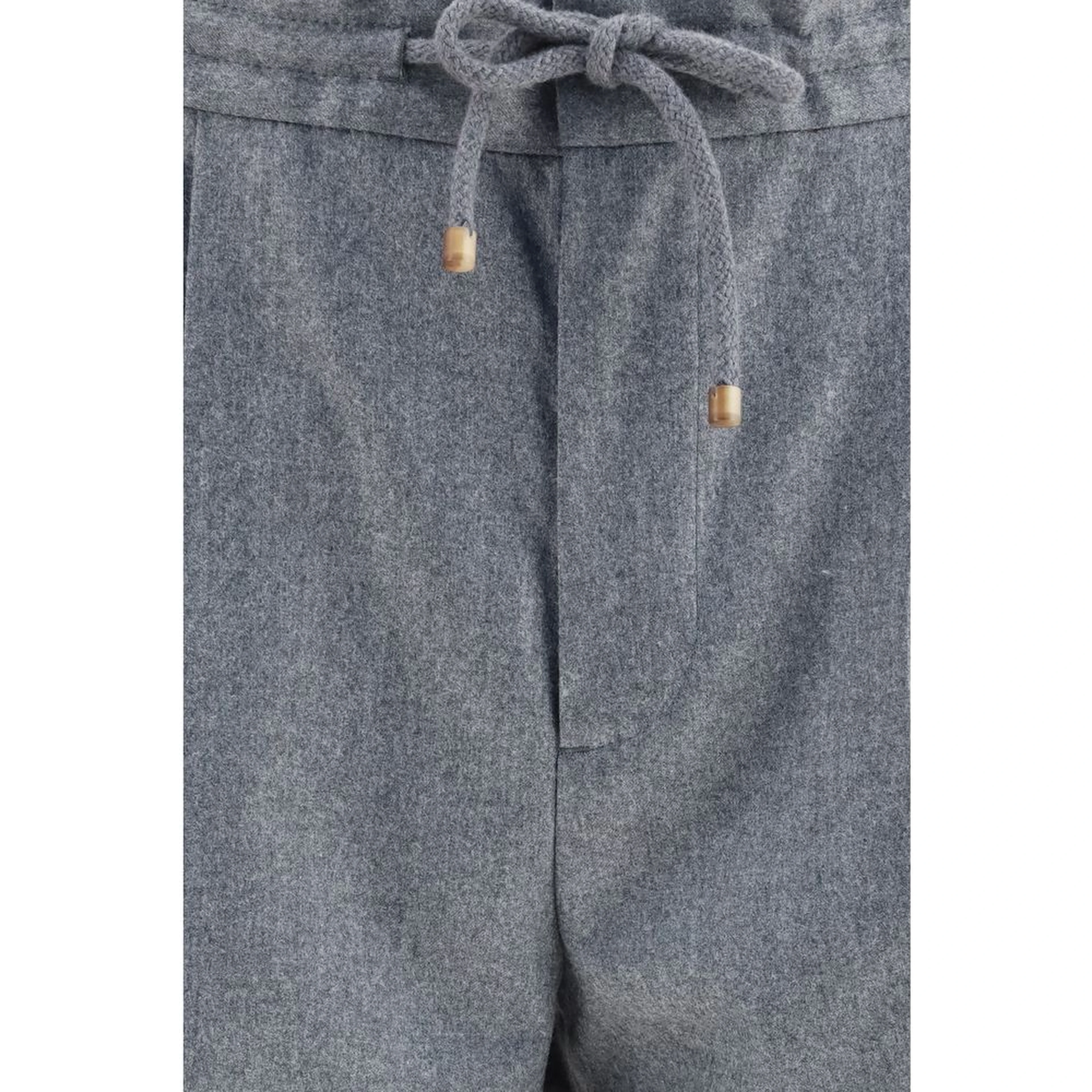Gray Wool Oves Aries Casual Pants