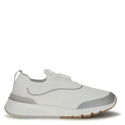 White Cotton Athletic Sneakers