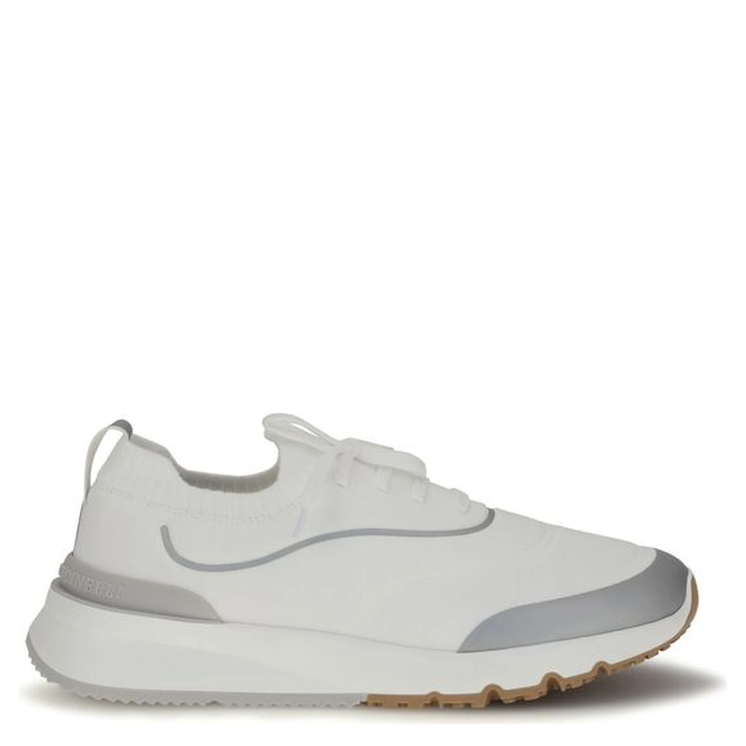 White Cotton Athletic Sneakers